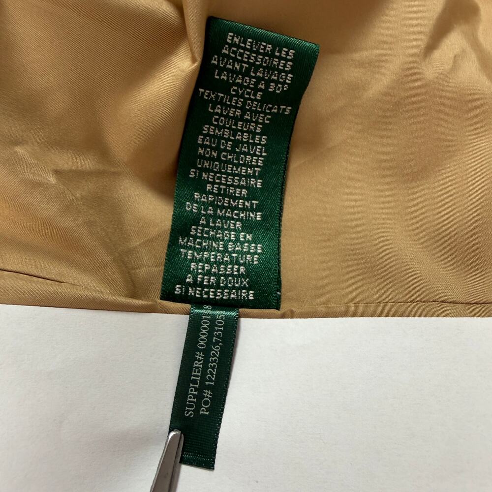 Lauren Ralph Lauren Utility Vest Women L Tan Belted Safari Cargo Sleeveless - Picture 7 of 16